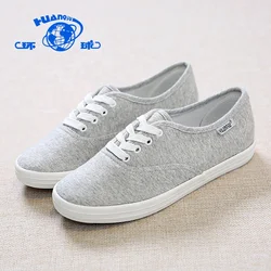 H2015 HUANQIU cheap women red low rubber flat canvas rubber shoes