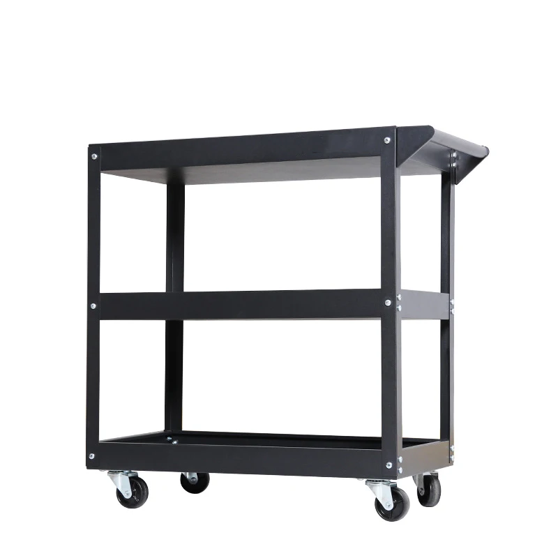 330 Lbs 3 Tier Steel Utility Tools Garage Warehouse Repair Shop Organizer Capacity Industrial Service Cart Rolling Tool Carts