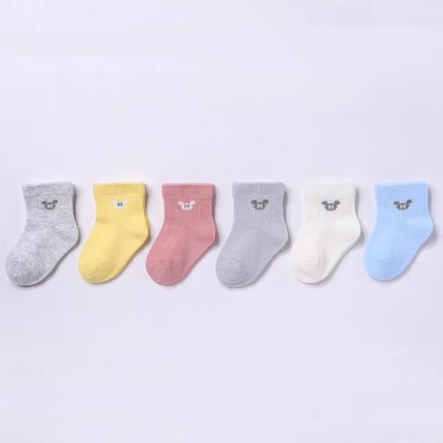 New Design Children Socks Cartoon Cute Baby Socks Combed Cotton Newborn Socks