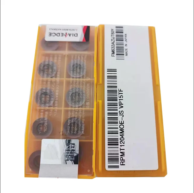CNC carbide milling insert RPMT08T2MOE-JS VP15TF milling insert for face milling cutter