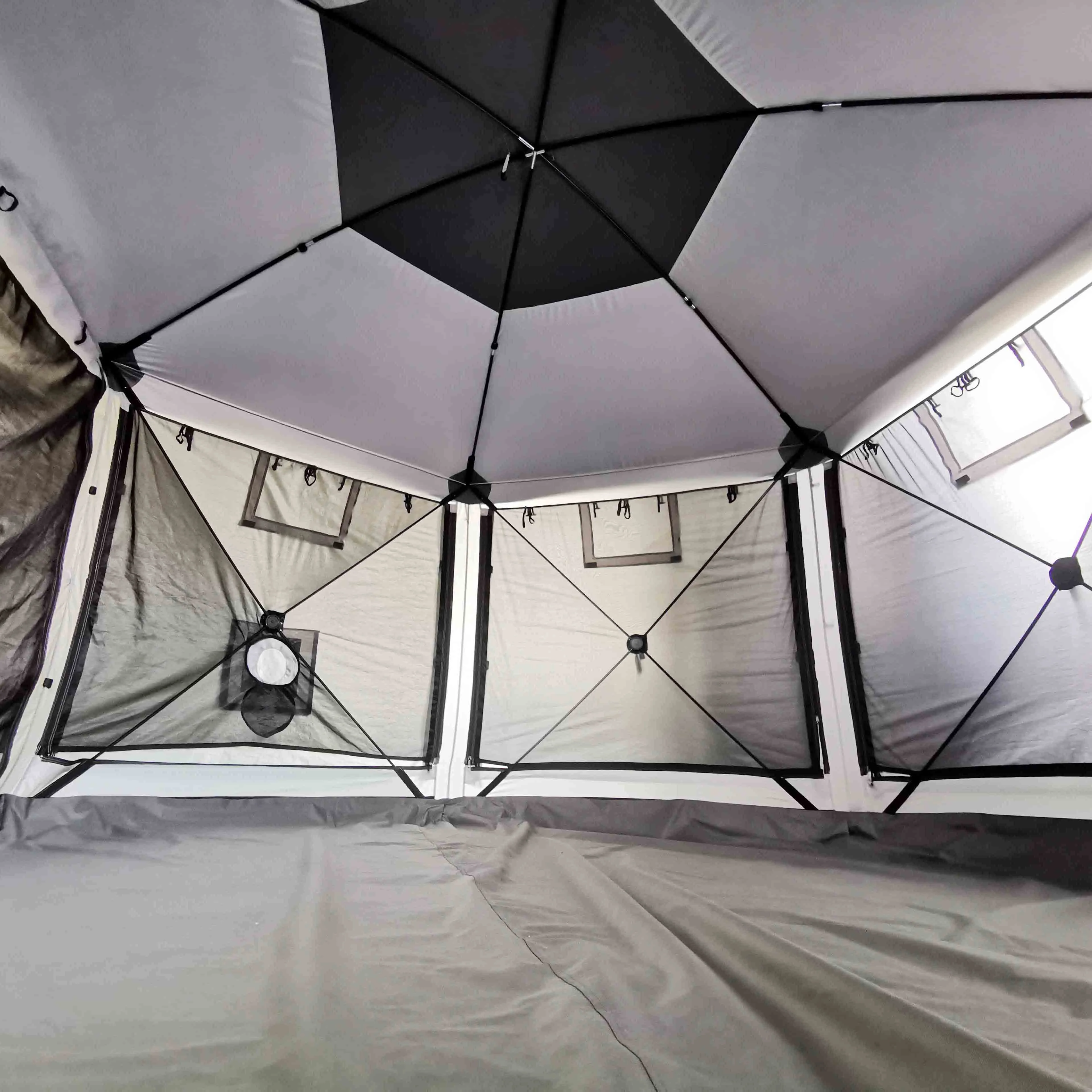 Screen House Tent Quick Open Insect-resistant Mesh Net Summer Camping Family Tent Gazebo Mesh House Hexagon