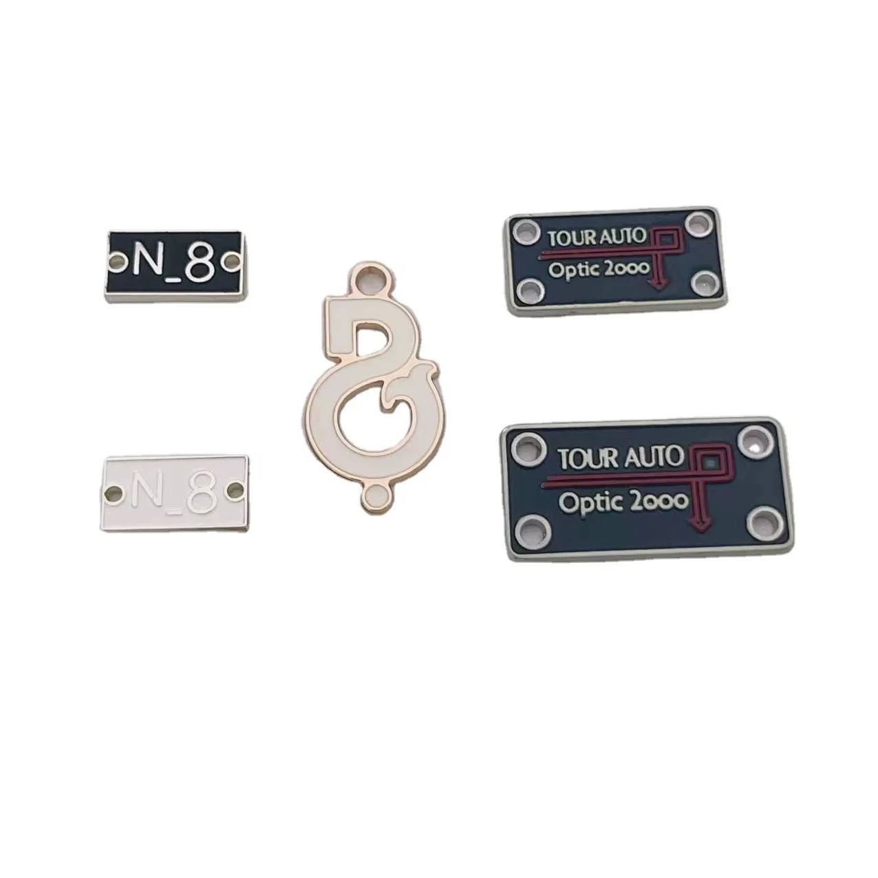 High Quality Customized Brand Logo Engraved round Design Custom Metal Labels for Garments