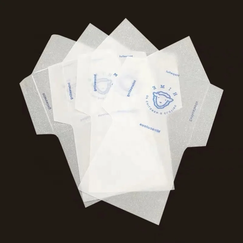 Custom printing mini paper food packaging bag bakery packaging cookie bag transparent small paper bag