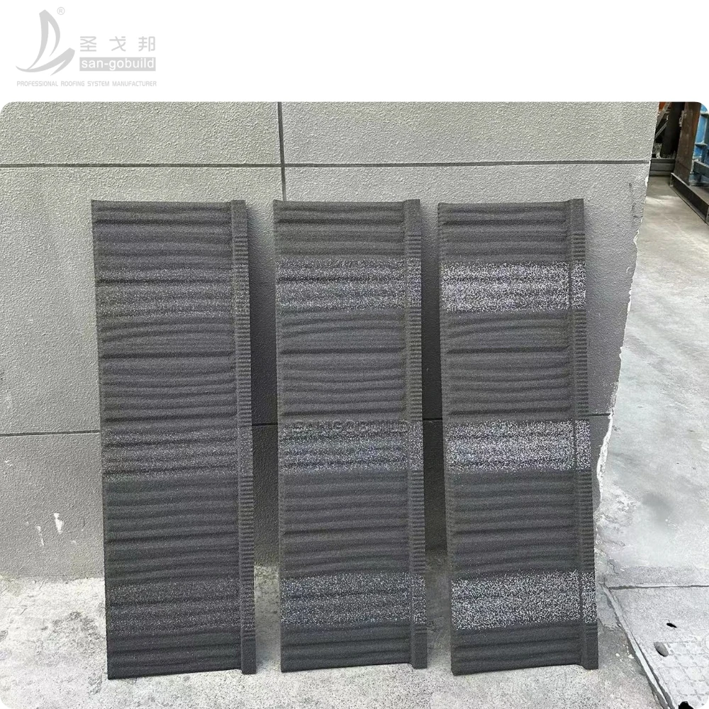 Blue Roof Tiles Aluminium Zinc Stone Coated Roofing Sheet Stone Coated Metal Roofing Sheet