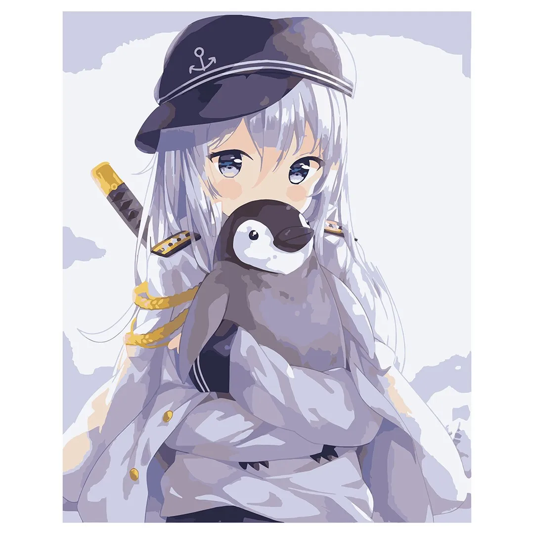 Best-Selling Custom DIY Anime Character Painting By Numbers Kits Anime Girl Oil Painting Collection