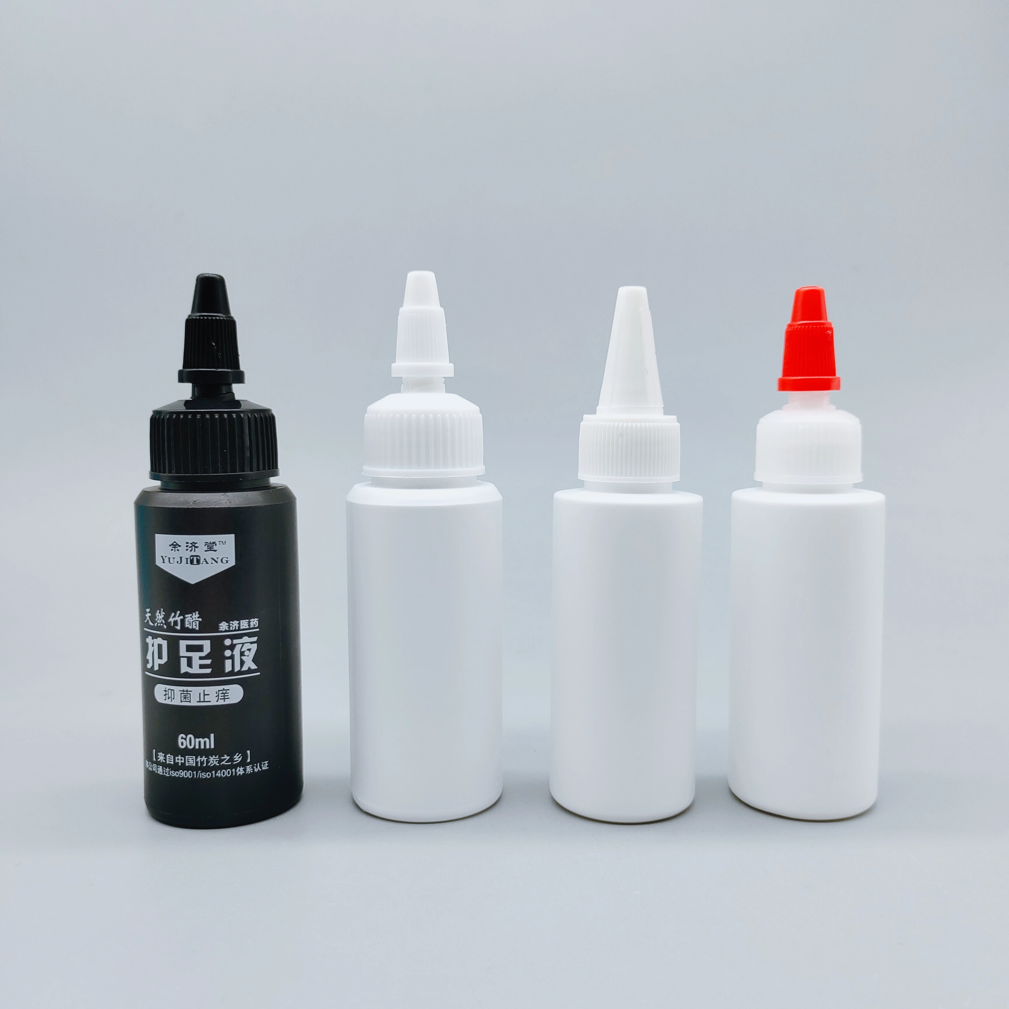 Squeezable bio plastic dry shampoo powder bottles 50ml 60ml HDPE soft touch Matt cosmetic packaging squeeze bottle
