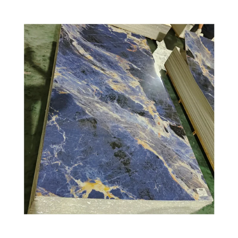 Sample Factory Price Home Decor Tv Background PVC UV Marble Sheet 3mm Boards High Glossy 3D Printed PVC Marble Wall Panel