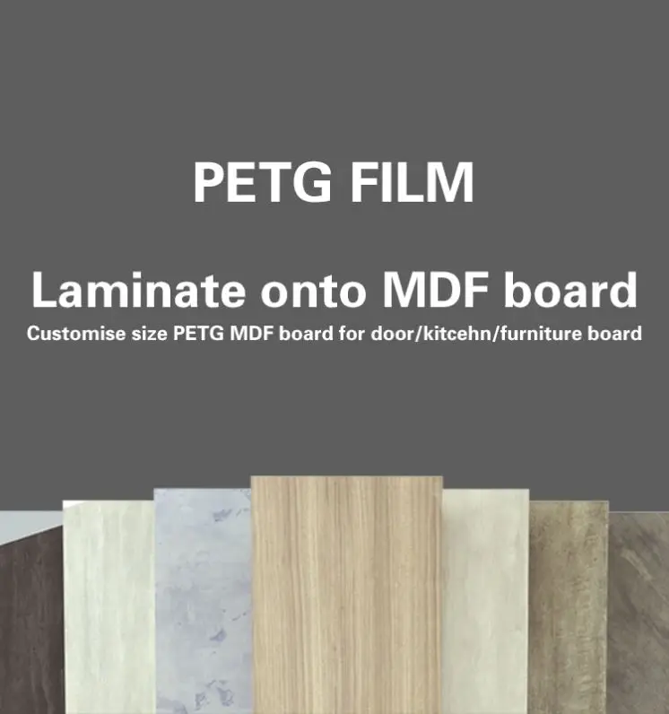 Plastic PET Film for MDF PVC Plywood Partical wood  with Super Matte Anti Scratch Resistance Eco-friendly  Better Quality then P
