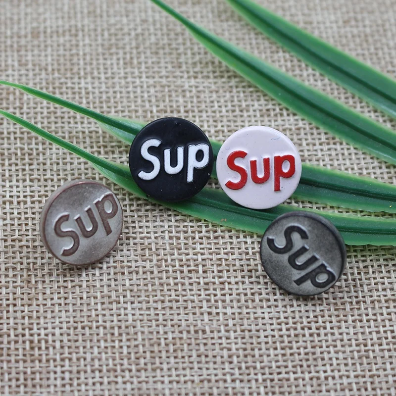 Factory wholesale fashion design custom logo jeans buttons for pants