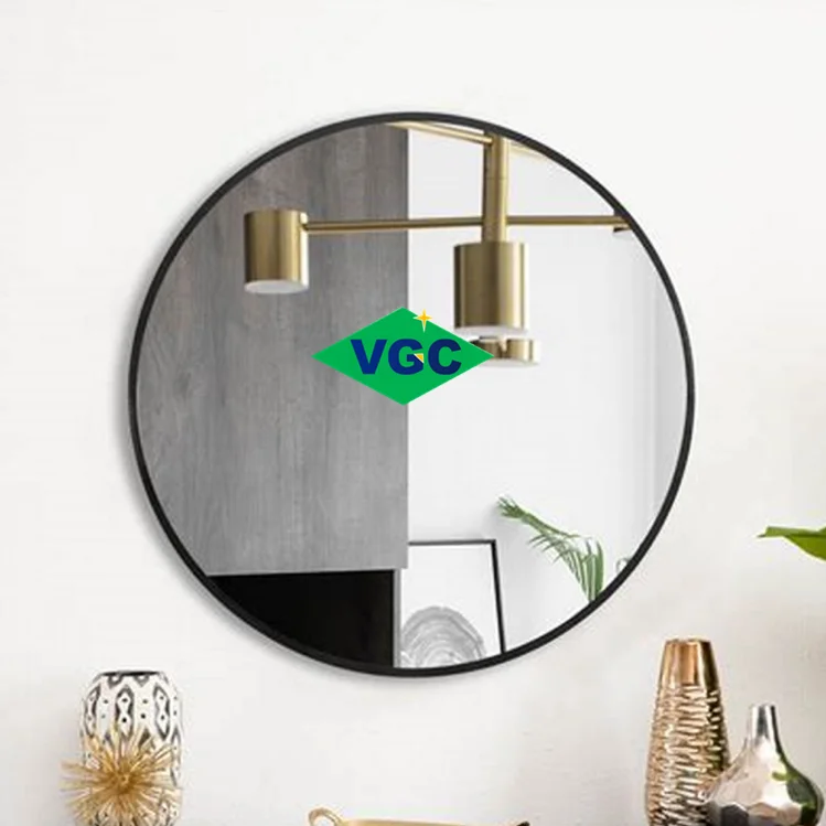 VGC Good Price Factory Large Black Metal Framed Mirror Black Framed Round Mirror Large Round Mirror with Metal Frames