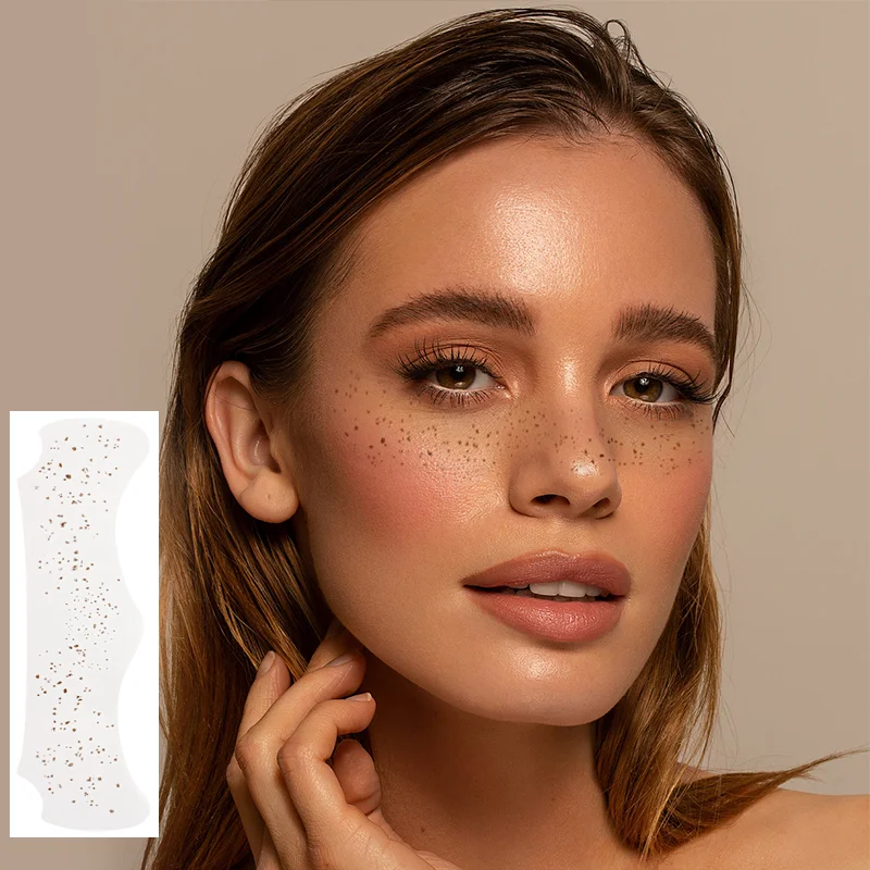 Sparkle Makeup Patches Brown Freckles Temporary Tattoo Sticker Body Art Design for Holiday Parties Paper Festivals