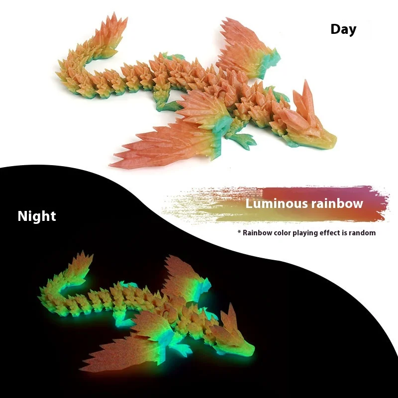 3D Printed Flying Crystal Dragon Educational Toy Decorative Cross-Border Dragon Egg Gift Hand-Do Dragon Decoration from China
