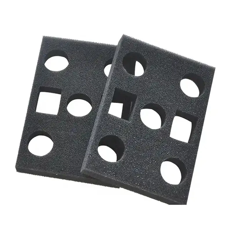 Custom-made various shapes of EVA, PU foam, EPE, XPE material with carbon fibre leather and velvet surface