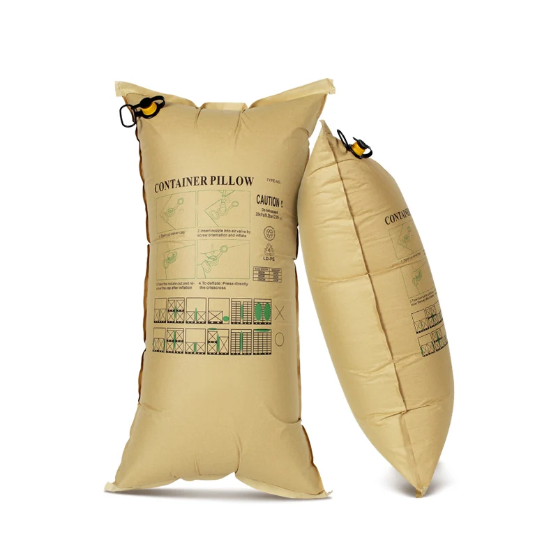 Kraft Paper Reusable Inflatable Packaging Container Dunnage Air Bag  For Truck
