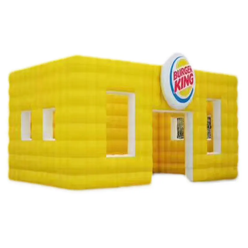 Inflatable double-layer cube LED light tent 0.55 mm PVC Tarpaulin Inflatable Cube Display Exhibition Tent