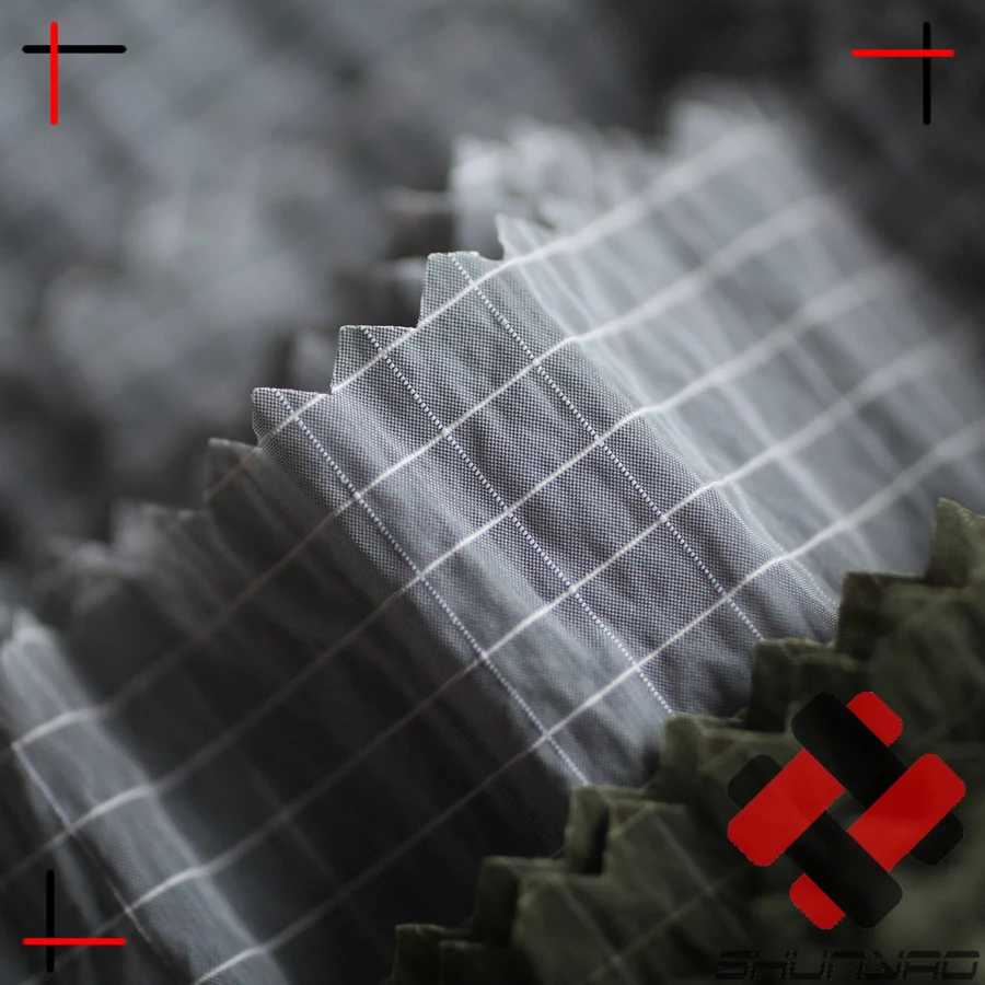 new developed and good sales stiff clear square ripstop nylon fabric for jacket and hats