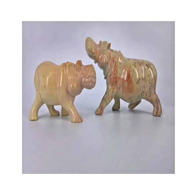 Best Made Customize Marble Hippopotamus Figurine In Low Price