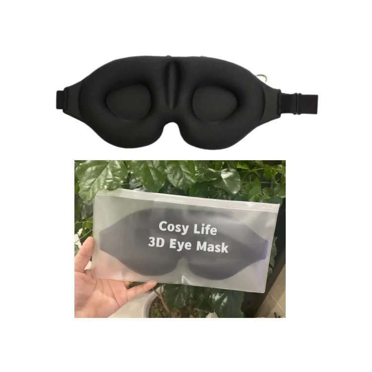 3d маска для глаз 3D контурная пена с эффектом памяти Eyemask черная Дорожная сна