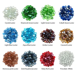 500g 12-14mm green Popular Decoration Colored Landscaping Glass Stones For Home Garden Fancy Glass Beads