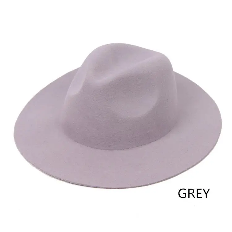 
Wholesale Unisex Blank Wool Felt Hat for Music Festival 
