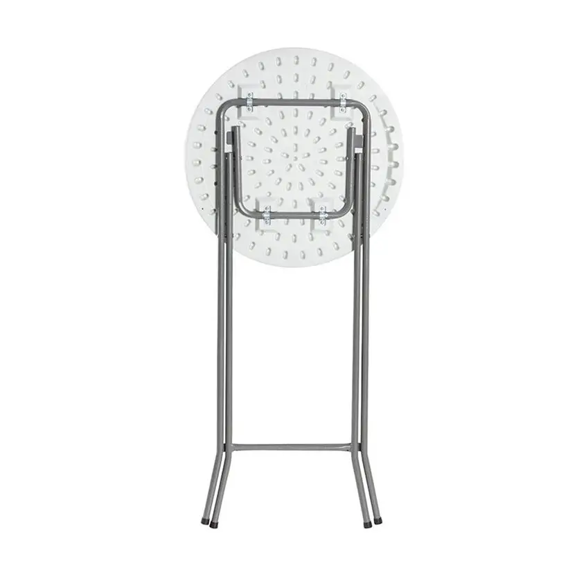 60cm HDPE Plastic Outdoor Folding Round Tables White Foldable Mini Bar Dining Table