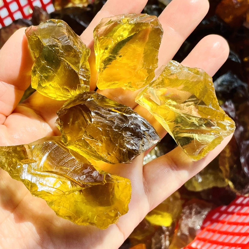High Quality Brazil Citrine Crystal Gemstone Raw Clear Citrine Rough Tumbled Stone