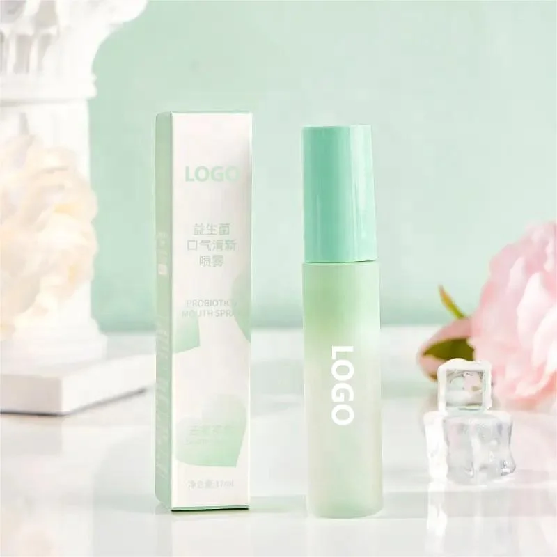 Private label mouthwash Breath Freshener Spray Alcohol-Free Breath Peach Mint moisturize  mouth spray for bad breath