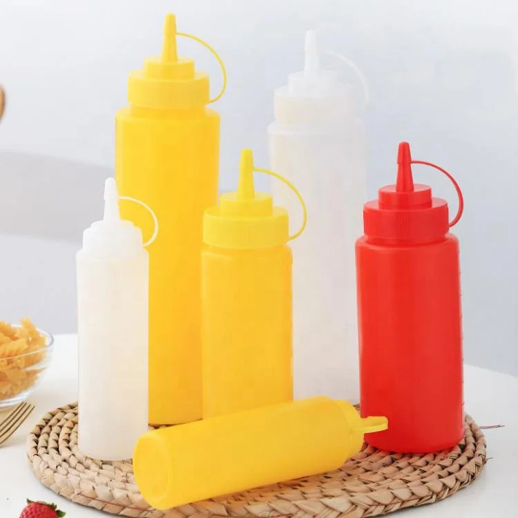Multipurpose  Plastic Squirt Bottle Squeeze Condiment Bottle with Discrete Measurements