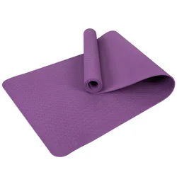 Custom 80cm width 6mm 8mm eco friendly gym exercise bodybuilding mat double side anti slip TPE yoga pilates mat