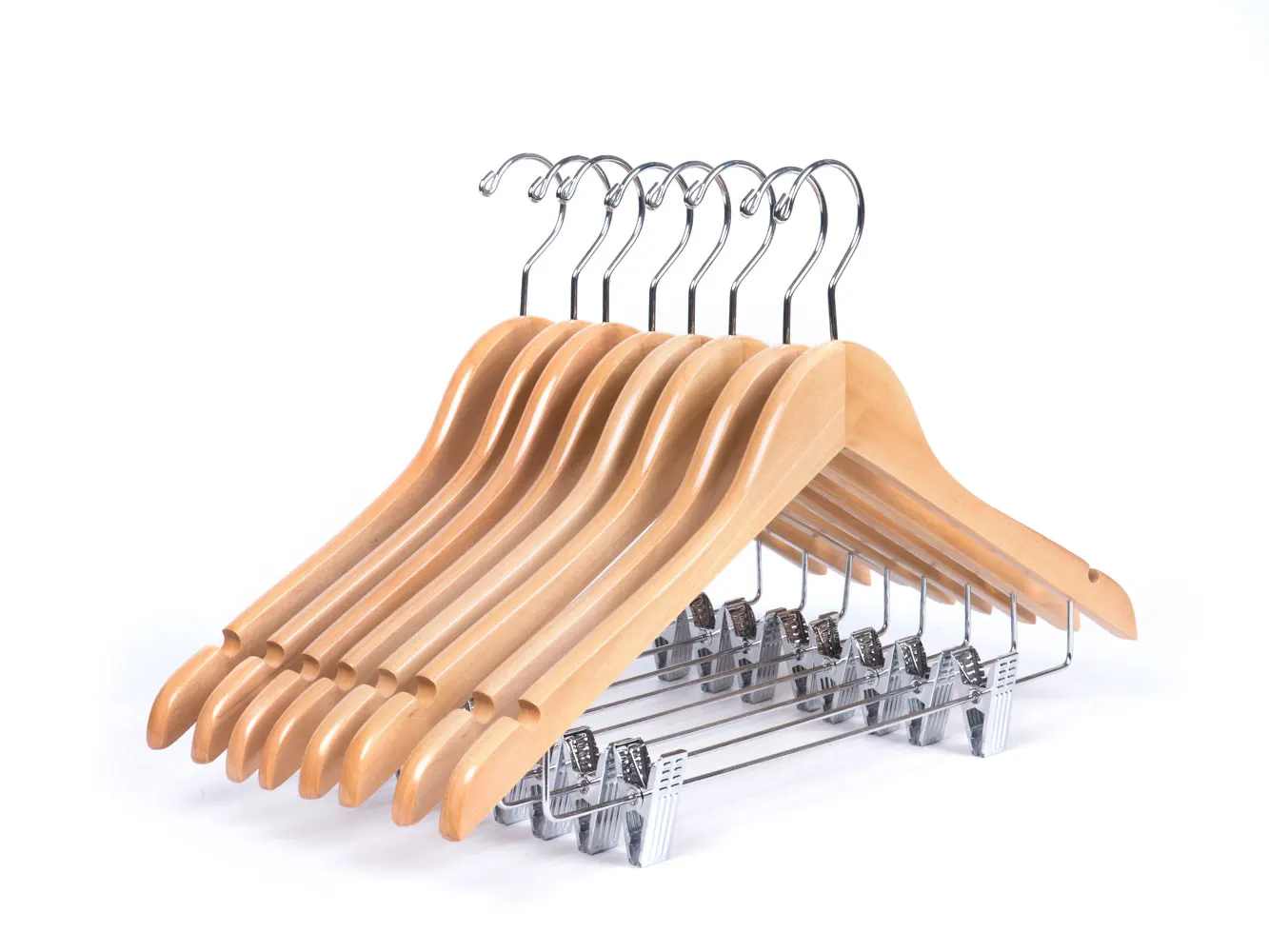 High quality solid wood factori price hangers clothes