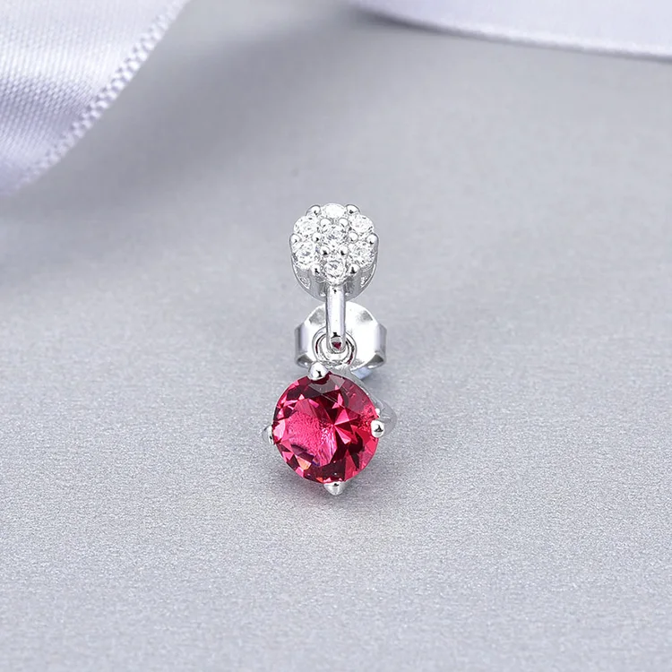 Pakistani Silver925 Jewellery Ruby Crystal Valentine Earrings