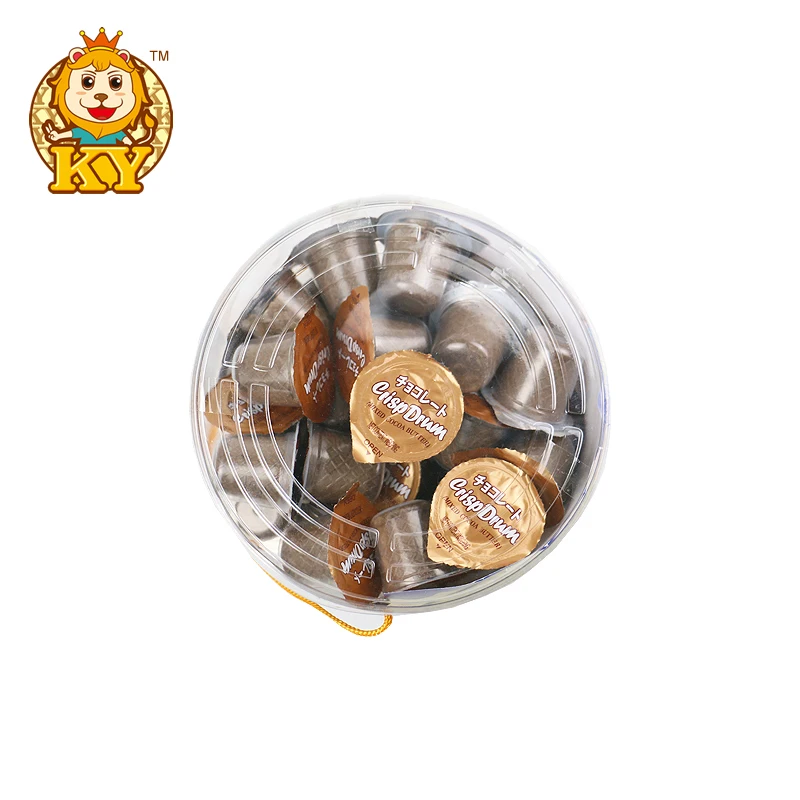 Candies supplier wholesale custom 8.5g mini chocolate cup with biscuit ball