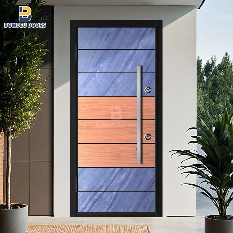 2024 New style villa armoured door Turkey aluminum steel bullet proof Entrance security doors