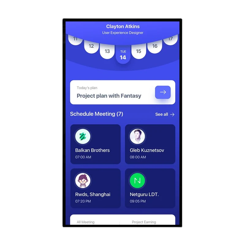 18.5 inch vertical LCD elevator digital signage display media player with CMS