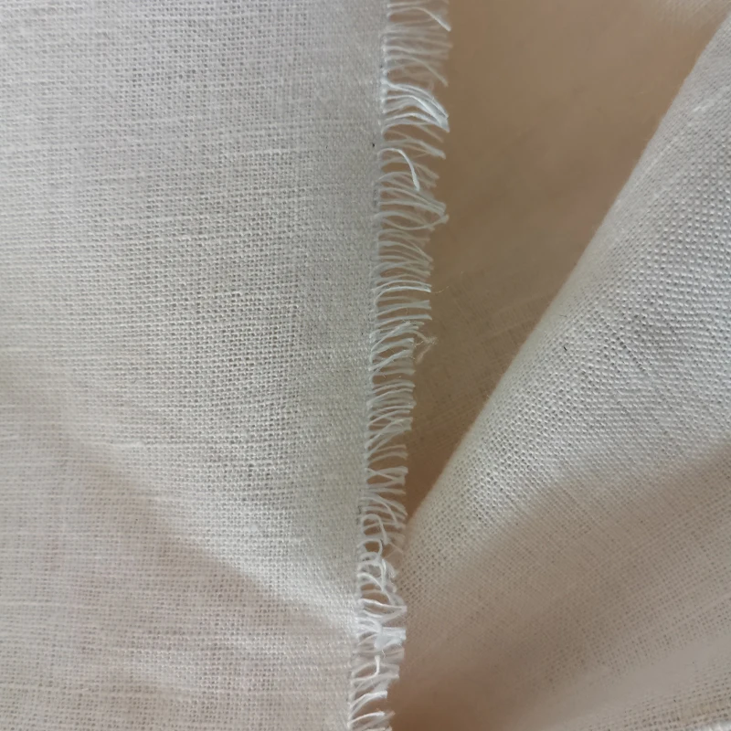 linen cotton interweave raw fabric 63in no dyed flax blended cloth Film shopping bag kitchen with rough unmodified griege goods
