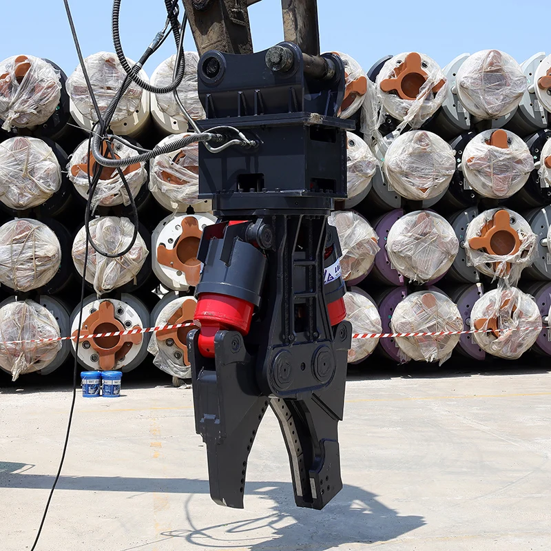 Dual-Cylinder Hydraulic Shear for Steel Beam and Plate Cutting, hydraulic rotating rebar scrap shear pulverizer cutter