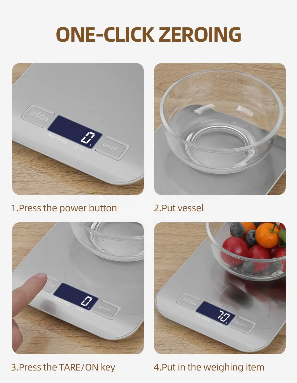 PT Wholesale Price Popular Digital Kitchen Food Scale 5kg for Home Use
