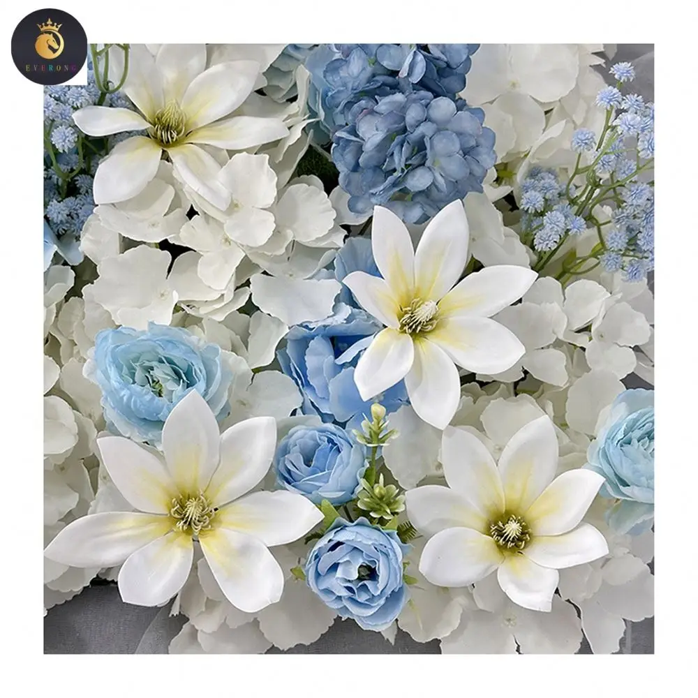 ev 139 Small Flower Wall D110 Blue Style Artificial Flower Wall Wedding Party Background Decoration High Quality