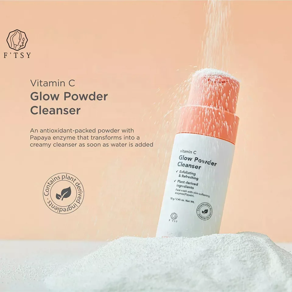 OEM Hot Selling Exfoliating Peeling Brightening Papaya Enzyme Acid Cleansing Powder Face Scrub Wash