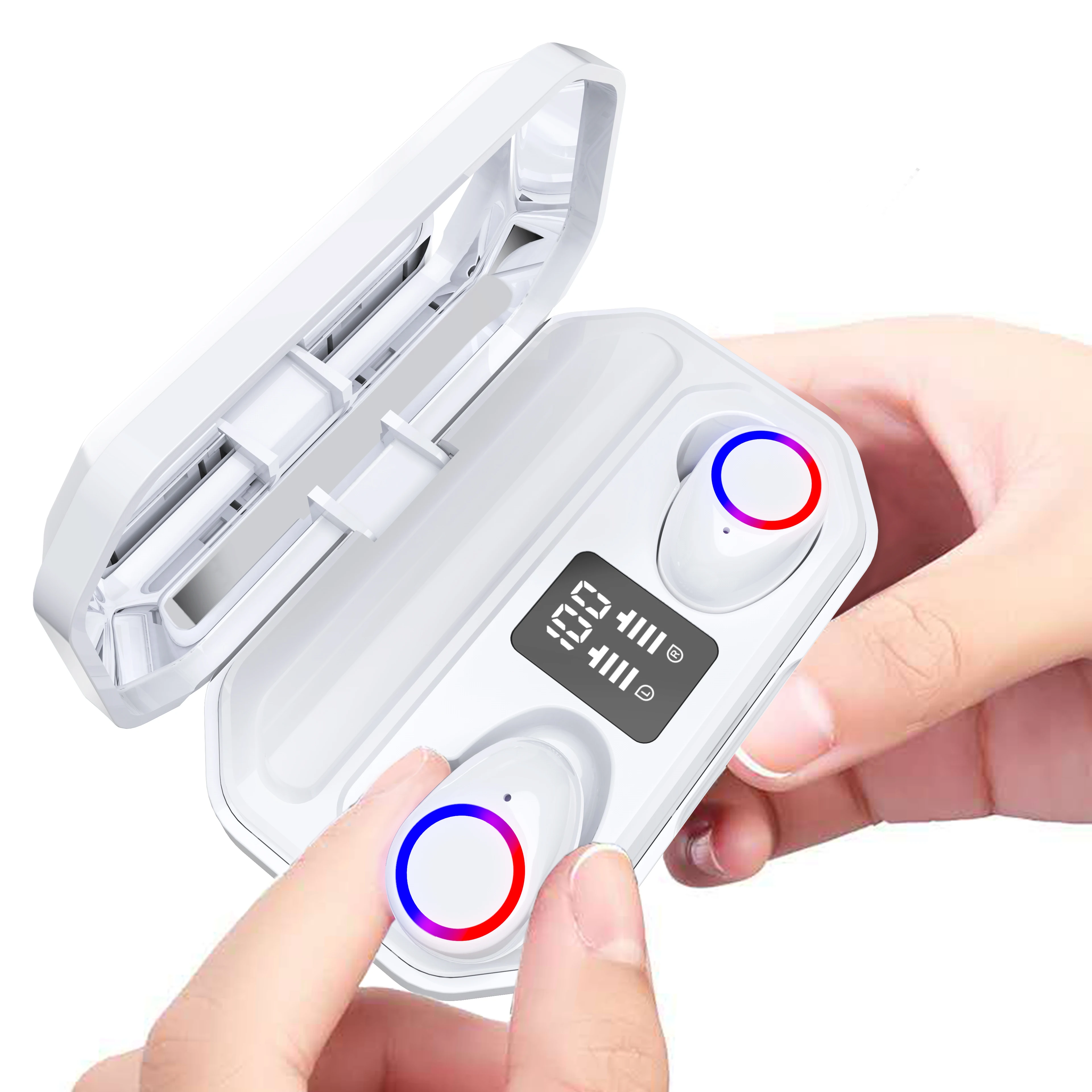 2021 hot sale TWS In-ear BT headset LED Display headphones wireless With power