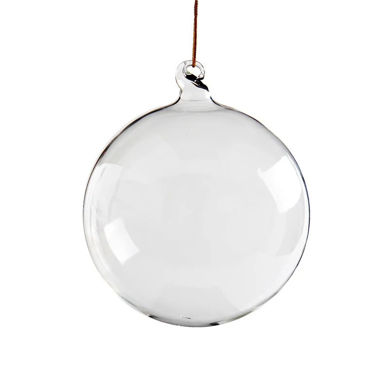 Custom Painted 8CM Christmas Glass Balls with Logo Pattern Christmas Tree Decoration Festival Ornaments