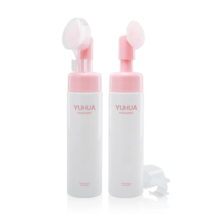 80ml 100ml 120ml 150ml 250ml 350ml Liquid Soap Bottle Facial Cleanser Wholesale Private Label Foam Bottle With Silicone Brushes