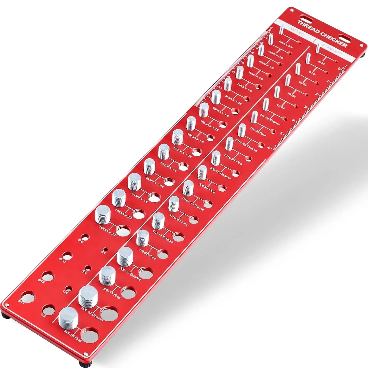 New Arrival Nut and Bolt Thread Checker High Quality Screw Measuring Gauge Male Gauge Standard Ruler Metric Bolt Identify