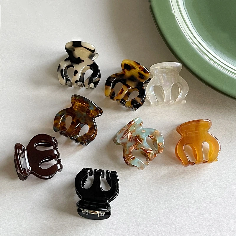 Fashion Women Acetate Hair Claws Crab Clamps Color Leopard Lady  Hair Clips Headdress Hair Styling Tool