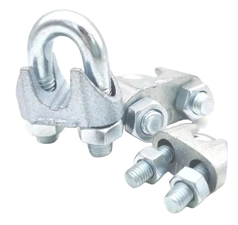 Factory price Rigging Hardware din741 lifting malleable cast steel wire rope clamp