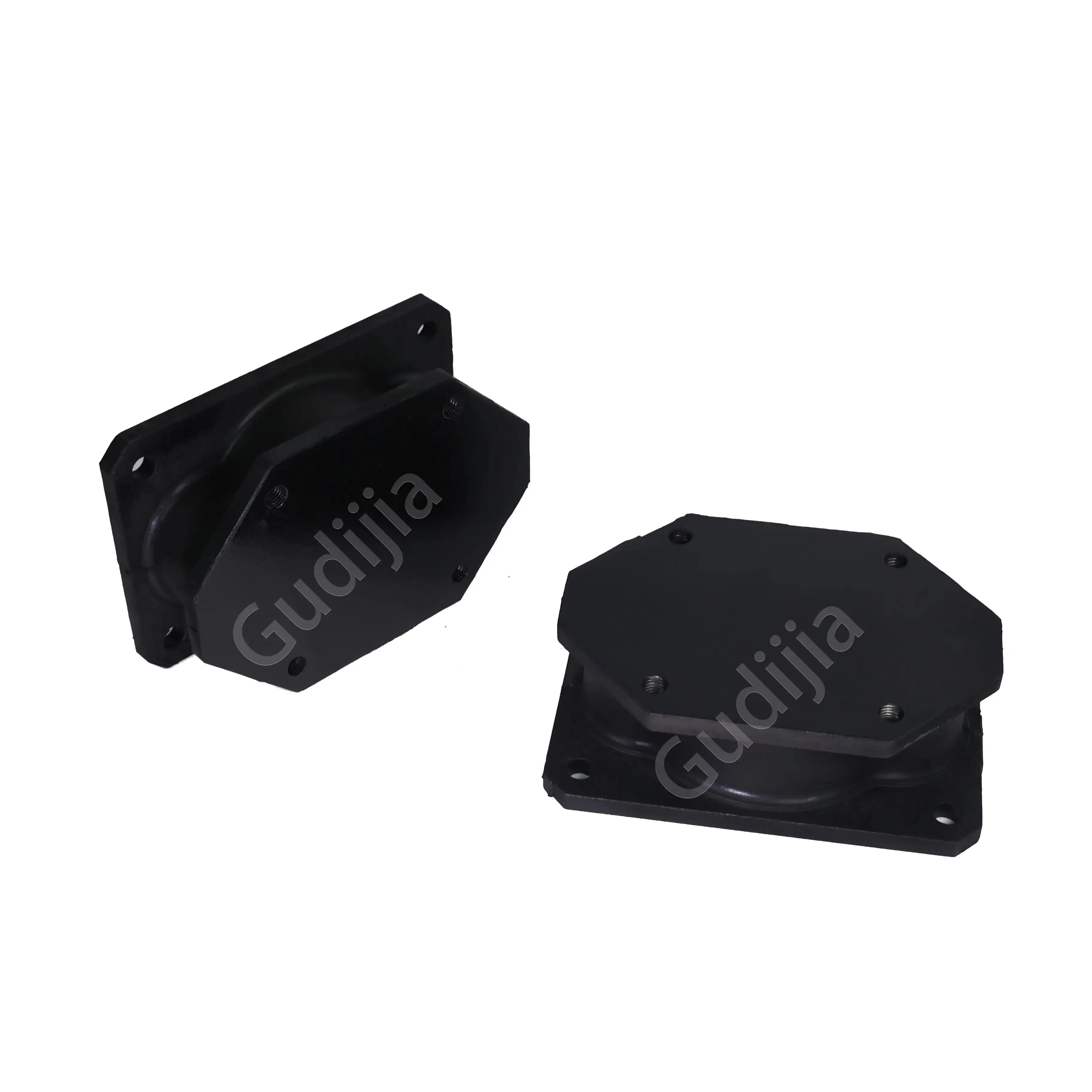 One year warranty black square compression rubber bush with oval hole