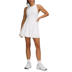 Фабрика OEM приталенная Женская дышащая быстросохнущая сплошной Гольф платье легкий 2-в-1 Active теннисная юбка