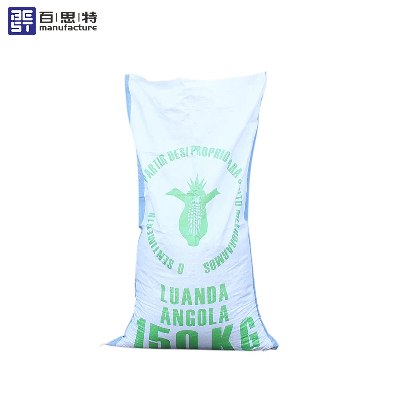 50kg 100kg Sack Bag for rice Outer Coated PP Woven Bag Custom Logo Printing Pp Woven Bag