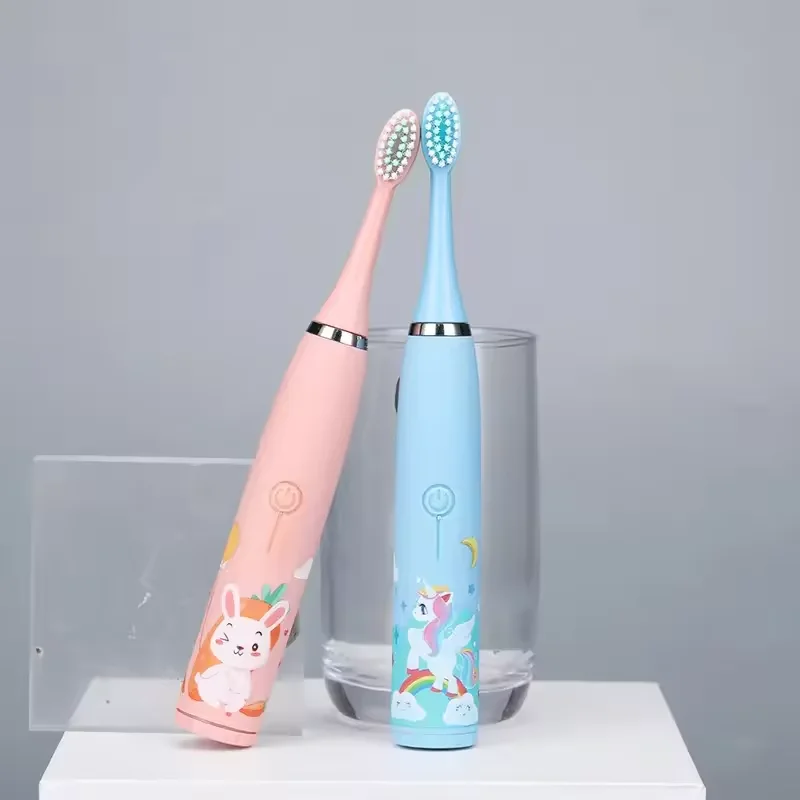 Battery Power Electric Toothbrush USB Charging Travel Cartoon Sonic Toothbrush Ultrasonic Tooth Brush for Kids 3~15years