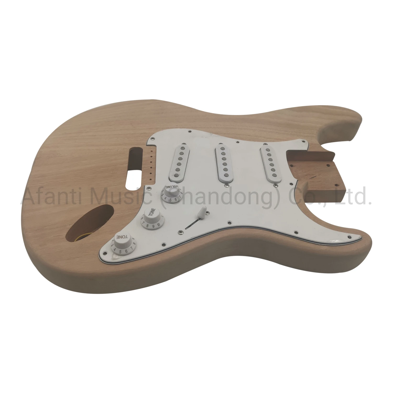 Afanti unfinished blank headstock DIY solid mahogany body Electric Guitar Kit